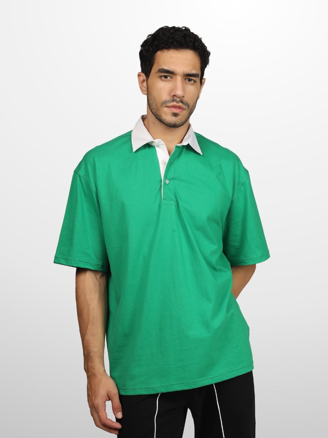Green Oversized Polo T-Shirt - Wearduds
