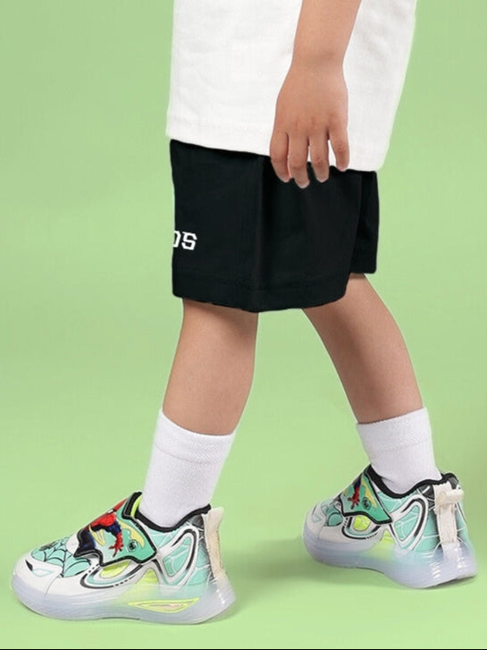 STYLISH ROBOT SHORTS FOR BOYS & GIRLS (BLACK)