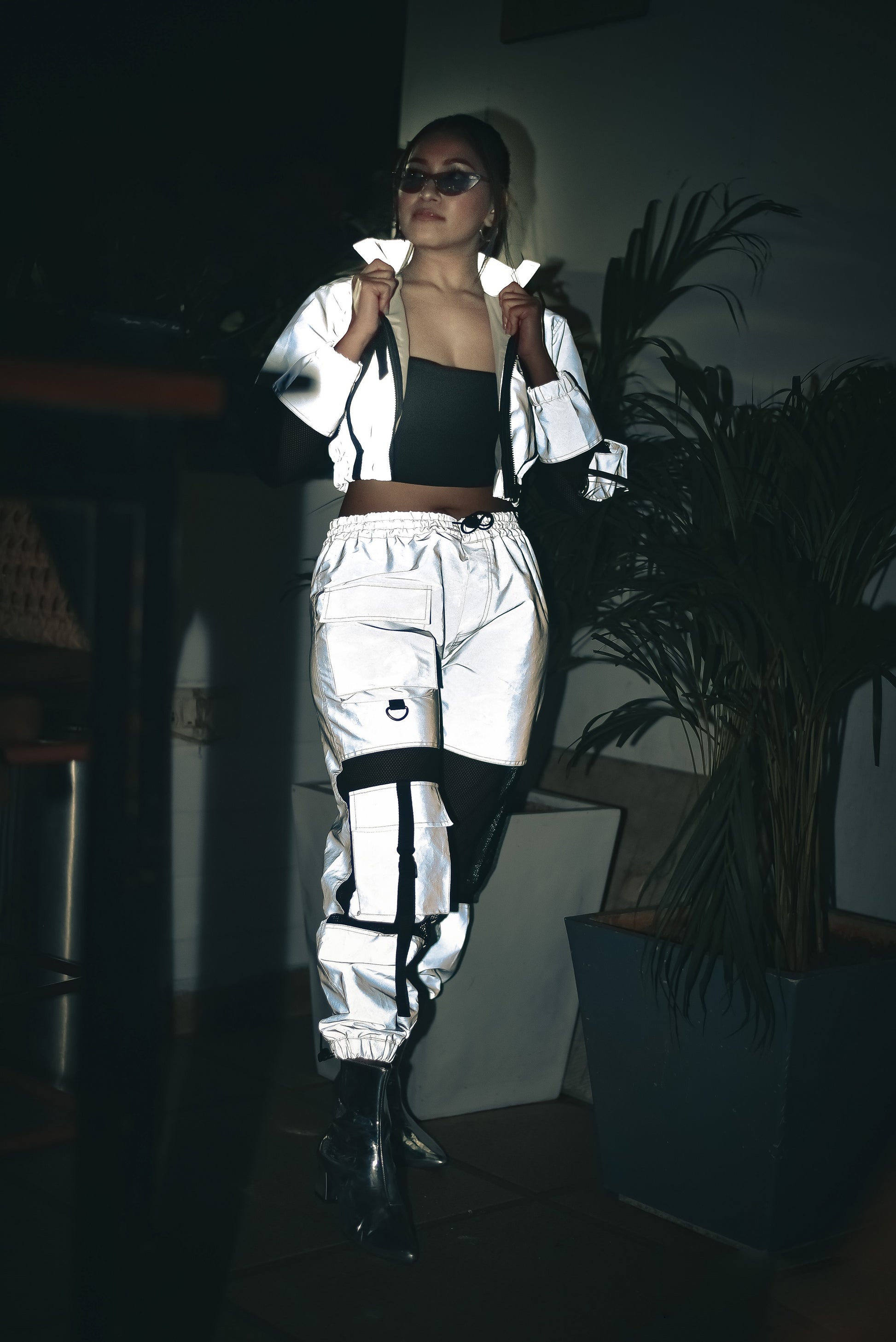 Reflector Co-Ord Set Cargo Pants with Jacket - Wearduds