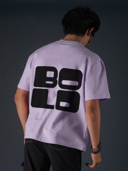 Bold Over-Sized T-Shirt (Lilac) - Wearduds