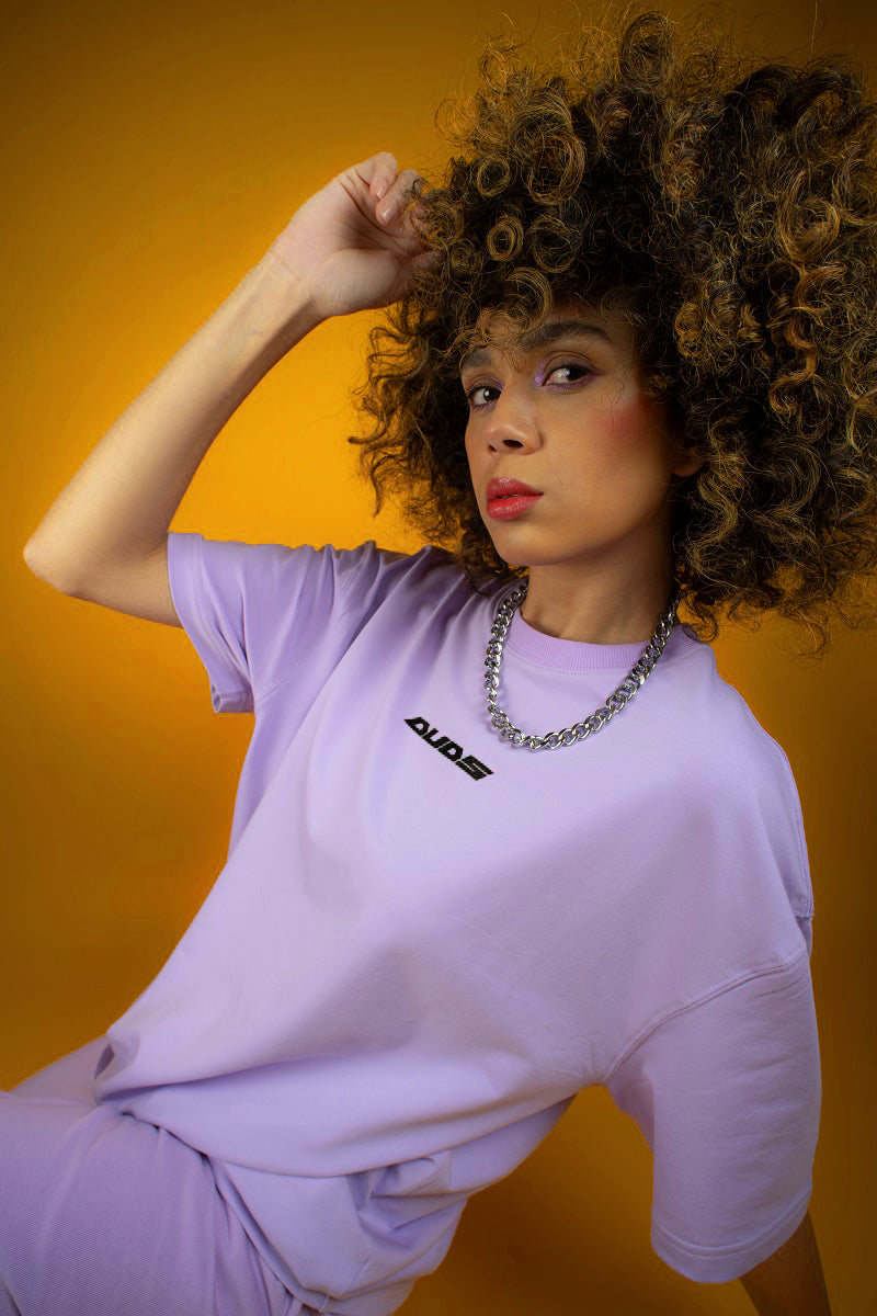 Drip God Over- Sized T-Shirt (Lavender) - Wearduds