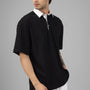 Sagol Polo Oversized Polo T-Shirt (Black)