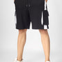 Contra Regular Fit Cargo Shorts (Black & White)