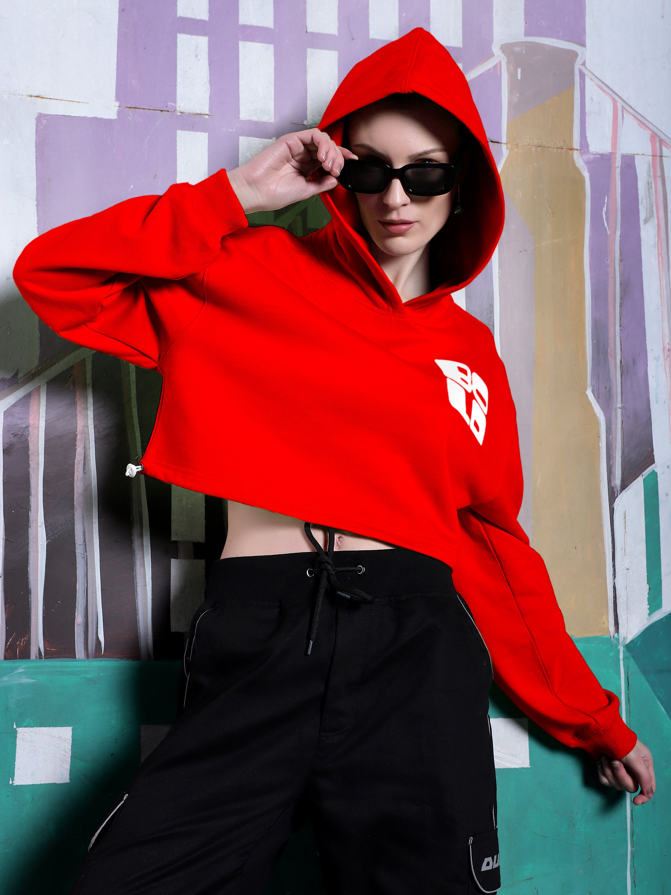 Trendy online crop hoodies