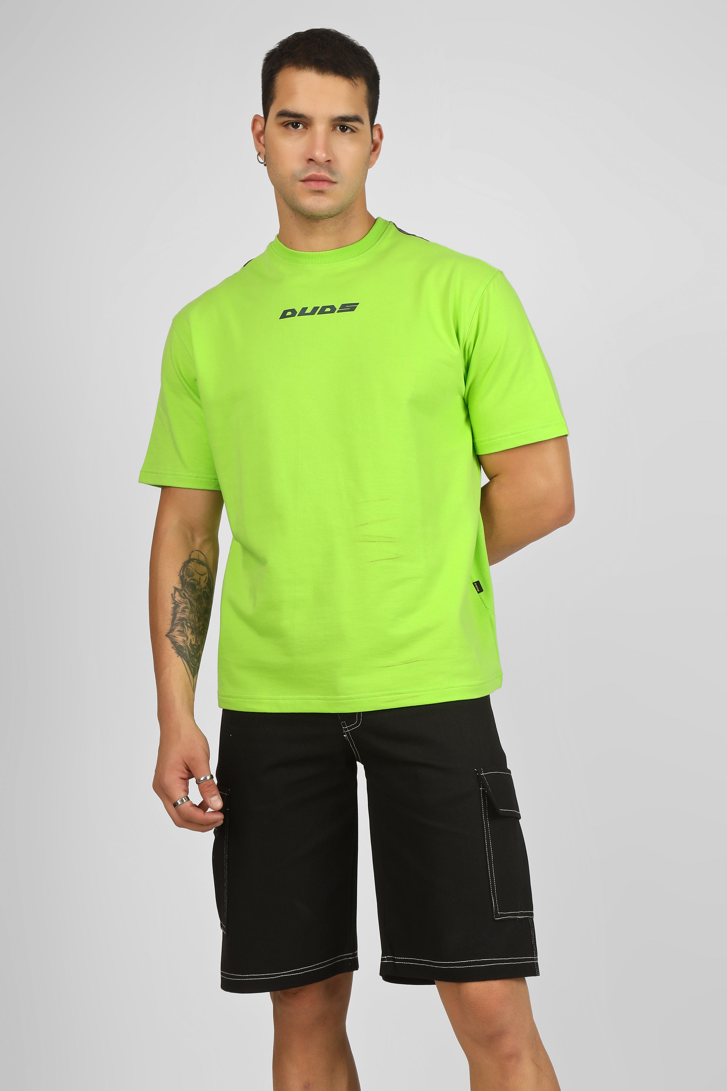 Duds Delight Over-Sized T-Shirt (Neon Green) - Wearduds