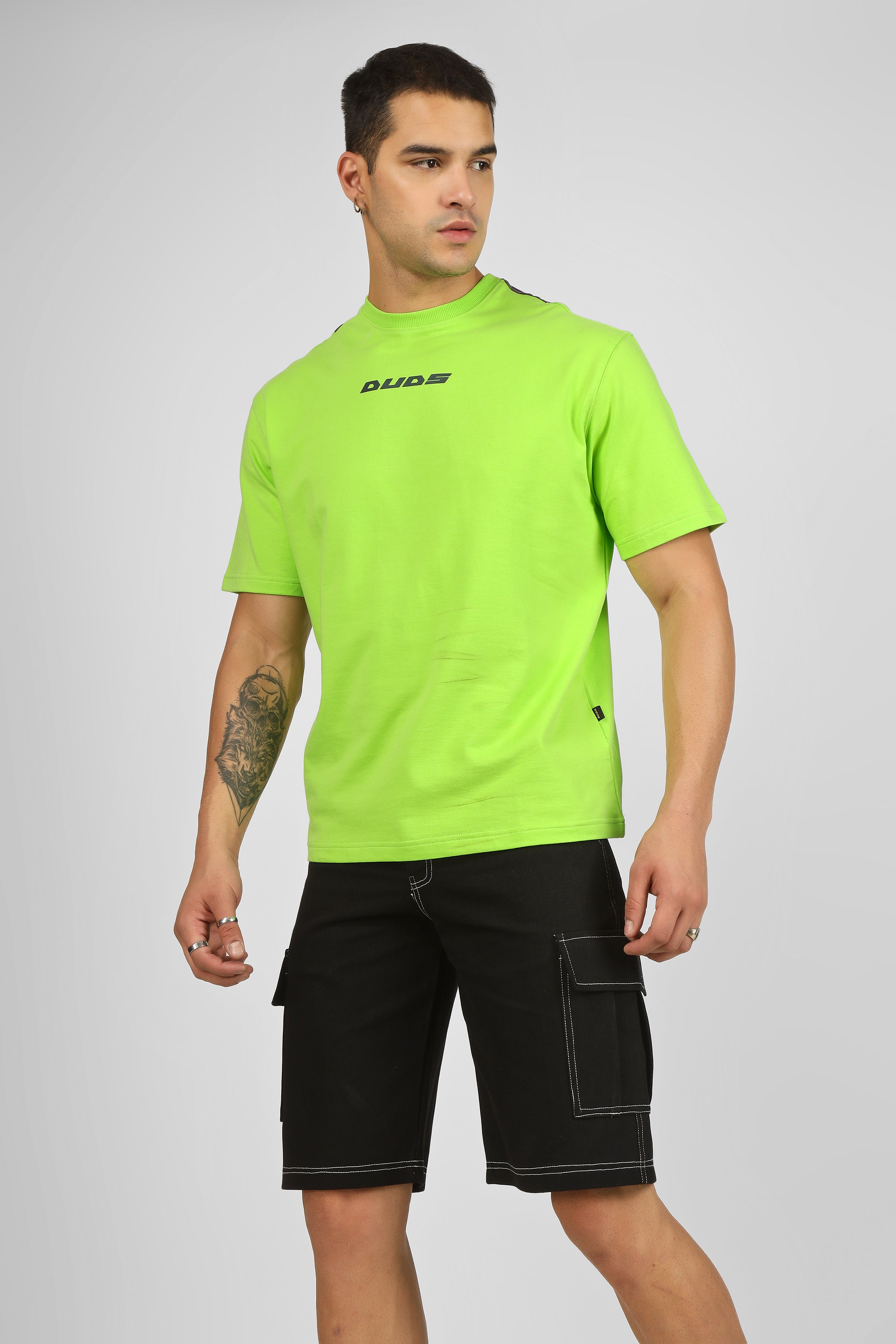 Duds Delight Over-Sized T-Shirt (Neon Green) - Wearduds