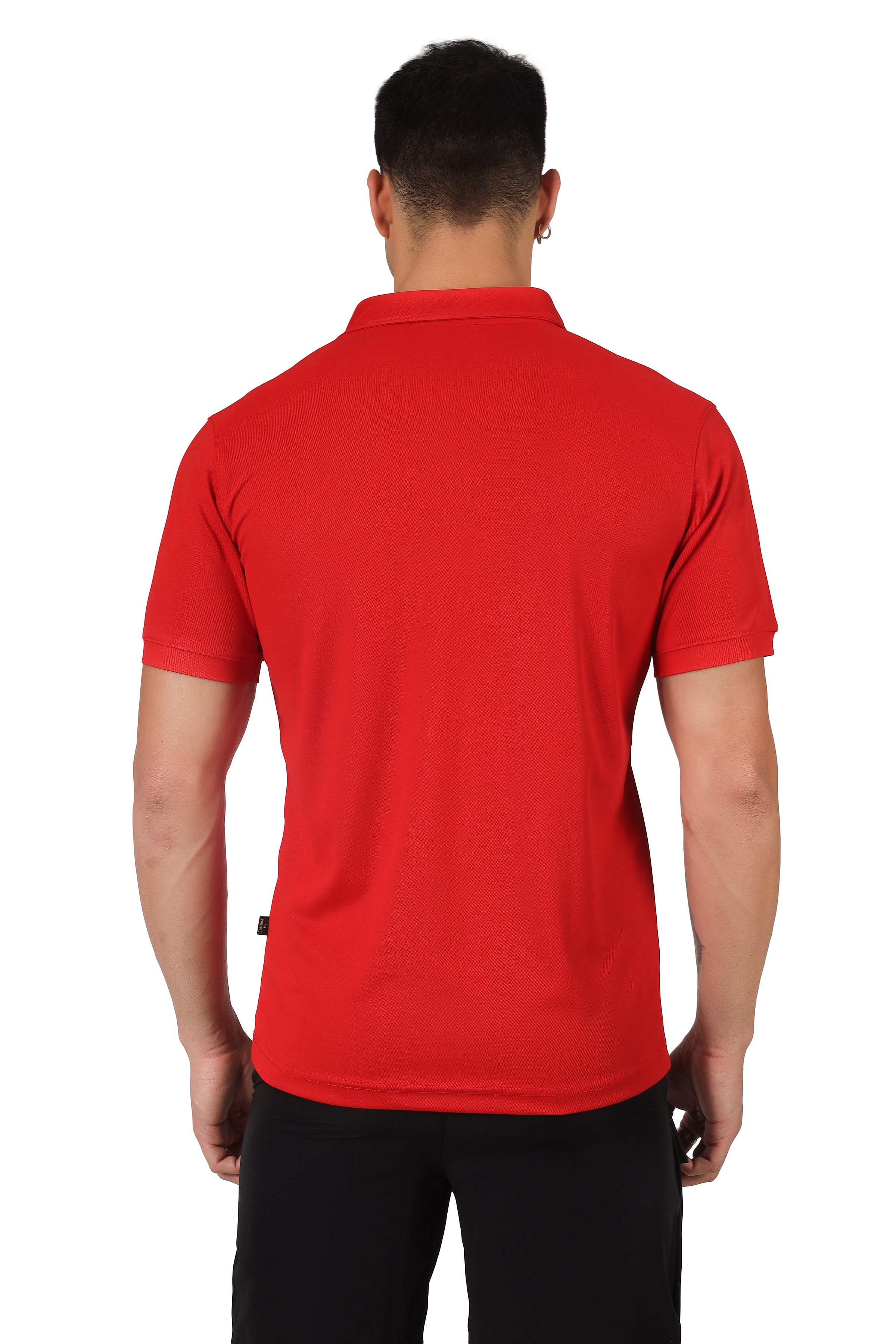 Red Polo Neck T-Shirt - Wearduds