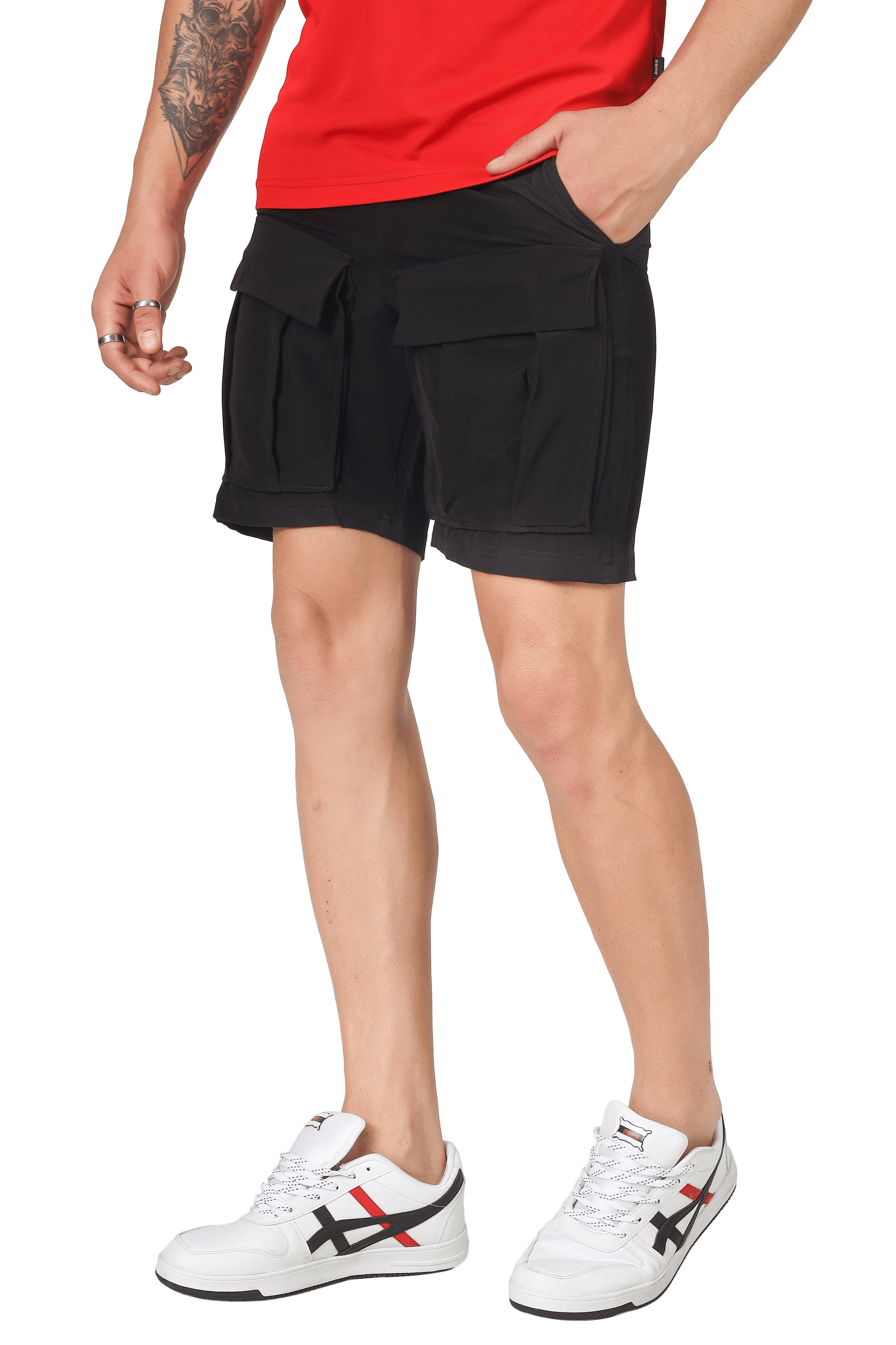 Utility Pocket Shorts (Black) - Wearduds