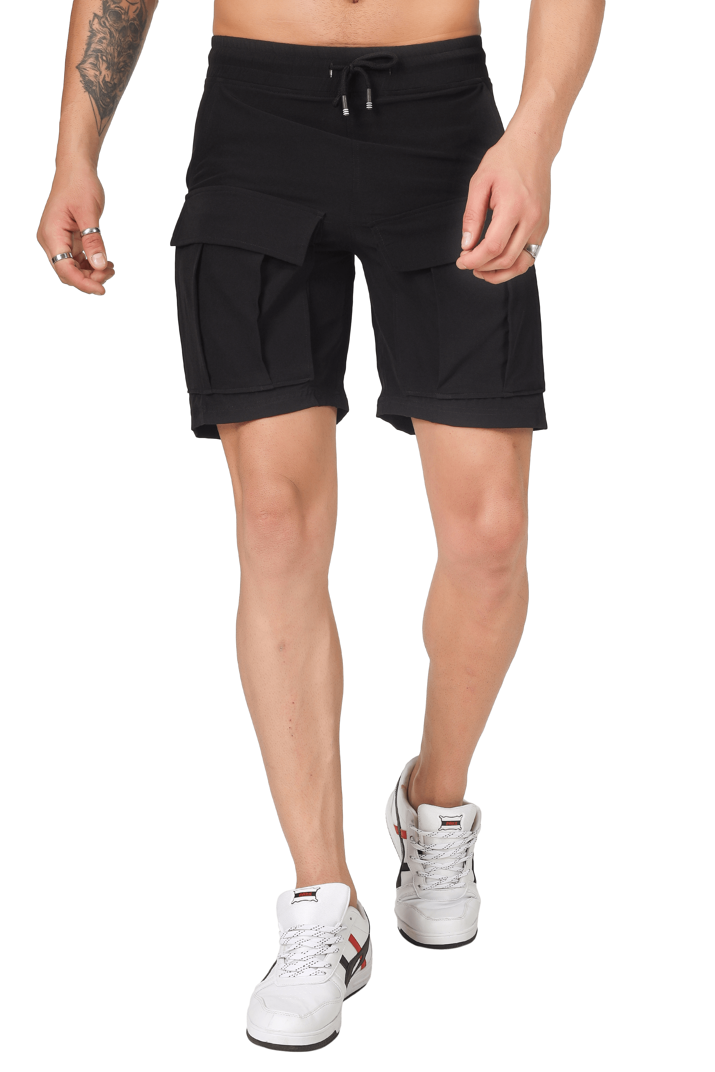 Utility Pocket Shorts (Black) - Wearduds