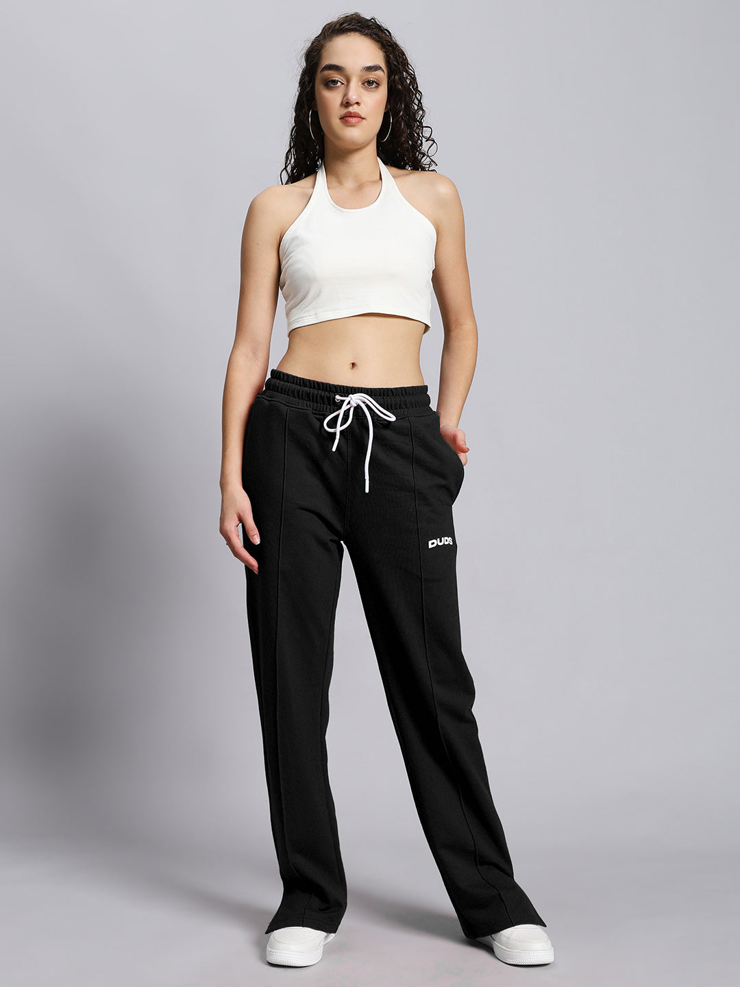 WOMEN'S ZION SIDE SLIT JOGGERS (BLACK)