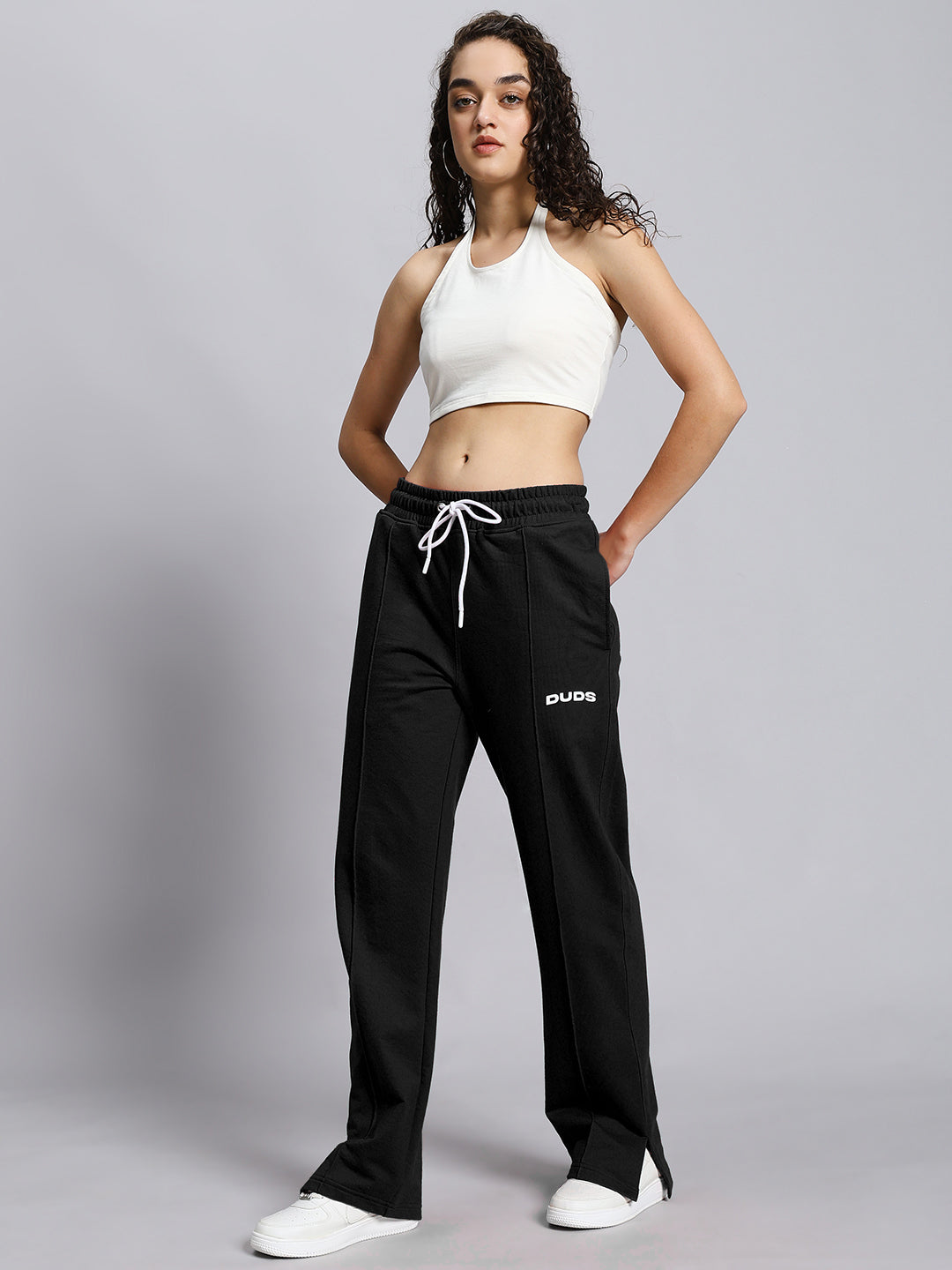 WOMEN'S ANISSA CO-ORD SET (BLACK-OFF WHITE)