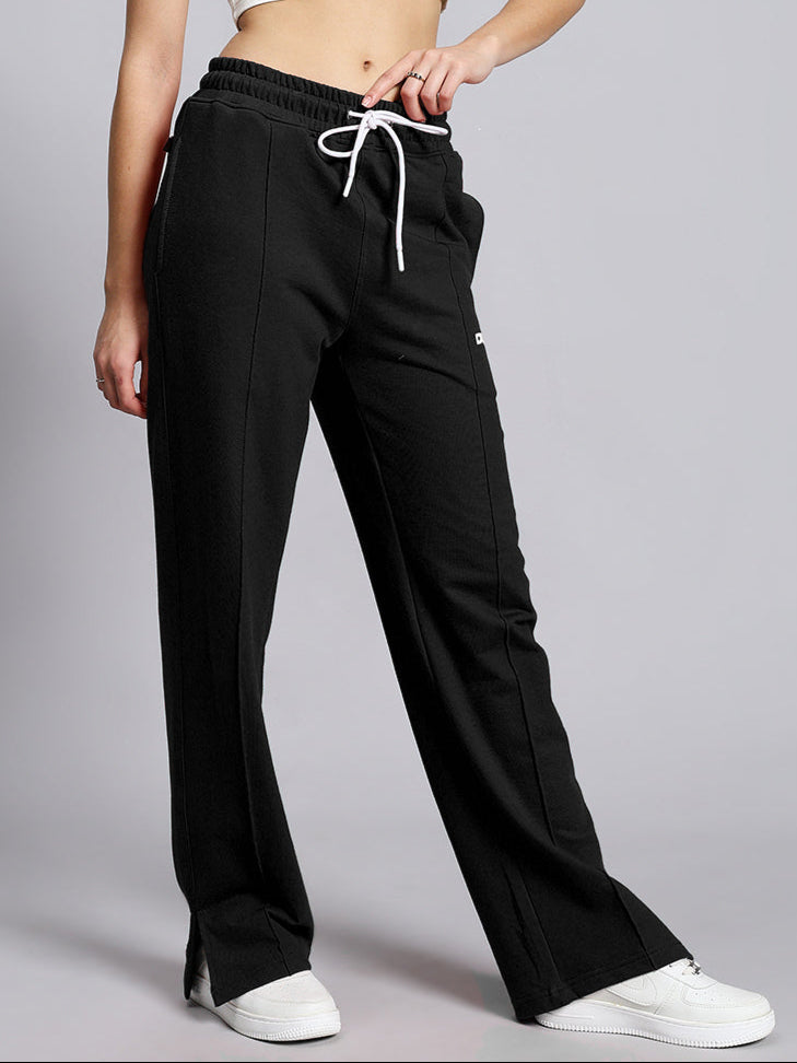 WOMEN'S ZION SIDE SLIT JOGGERS (BLACK)