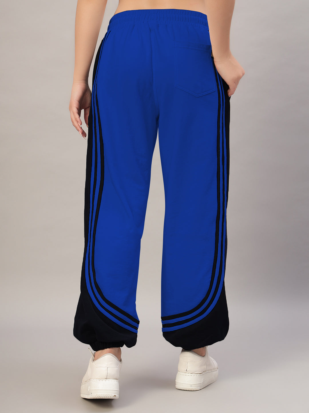 WOMEN'S FRENZY CURVE CONTRAST JOGGERS (BLUE BLACK)