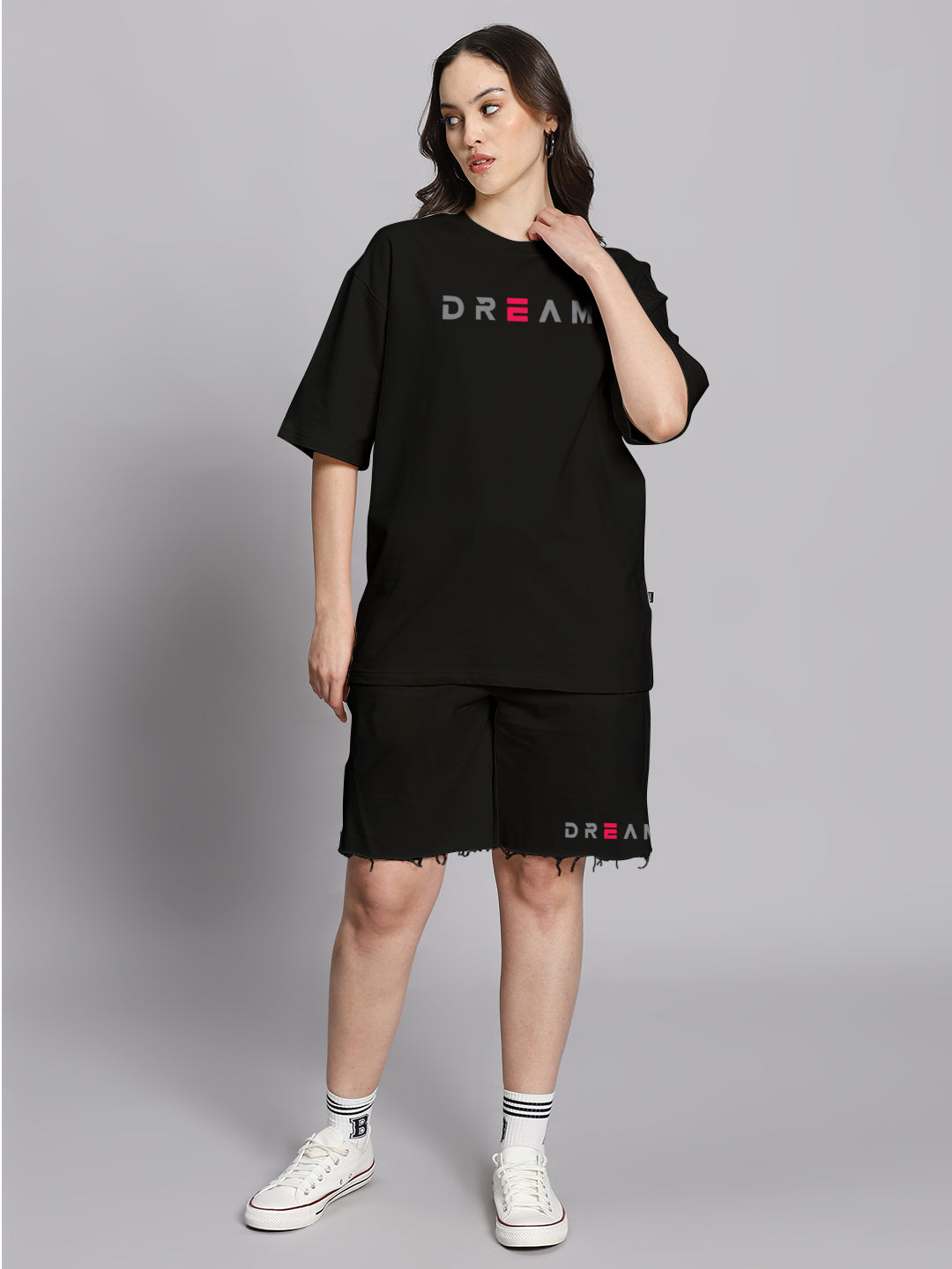 WOMEN'S FANCY DREAM CO-ORD SET (BLACK)