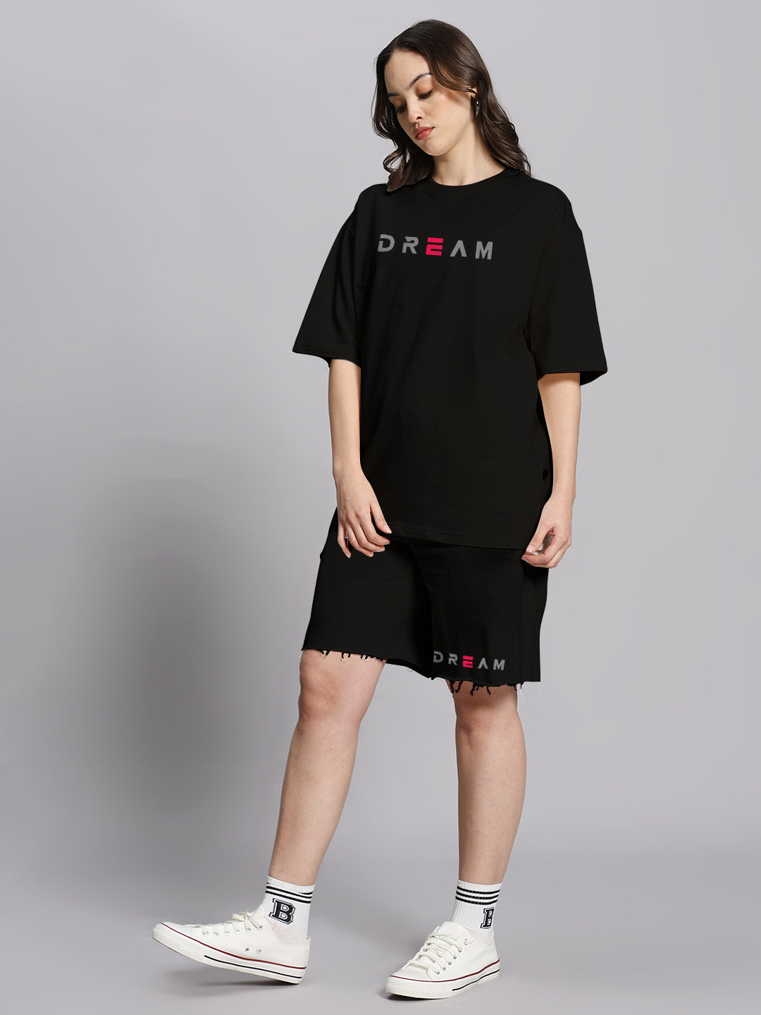 WOMEN'S FANCY DREAM CO-ORD SET (BLACK)