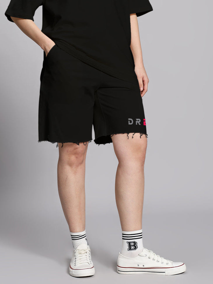 WOMEN'S FANCY DREAM REGULAR FIT SHORTS (BLACK)