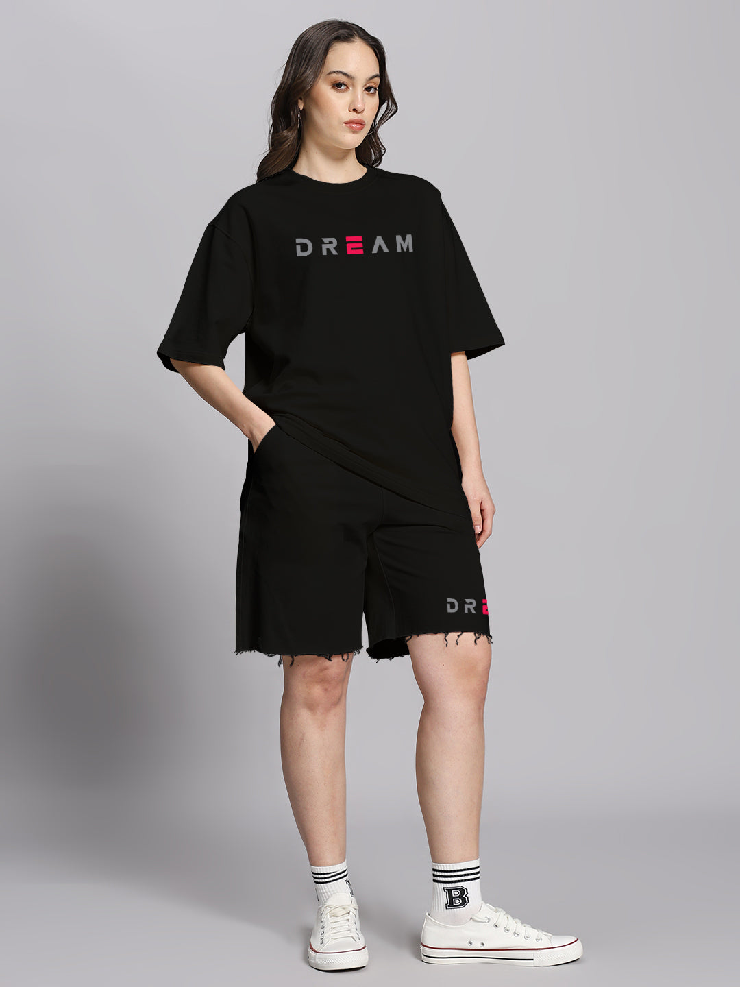WOMEN'S FANCY DREAM CO-ORD SET (BLACK)