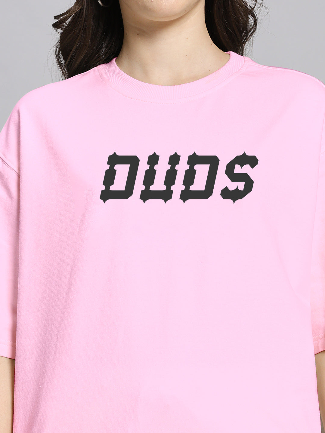 WOMEN'S MESSI PAISLEY PRINT OVER-SIZED T-SHIRT (PINK)