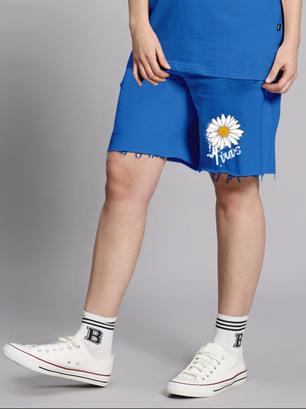 WOMEN'S HELIANTHUS REGULAR FIT SHORTS (BLUE)