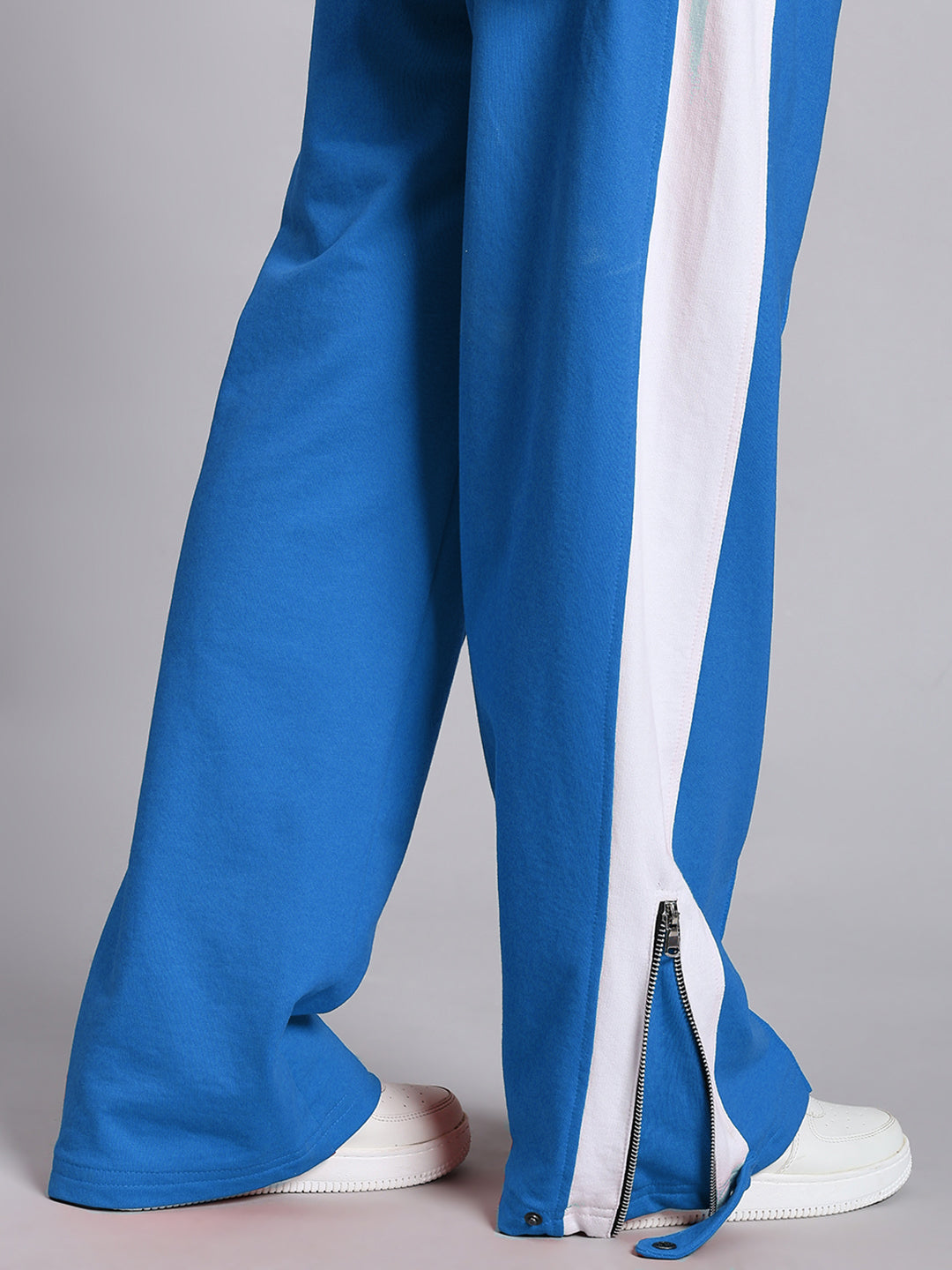 WOMEN'S WONDER SLIT ZIPPER JOGGERS (BLUE-WHITE)