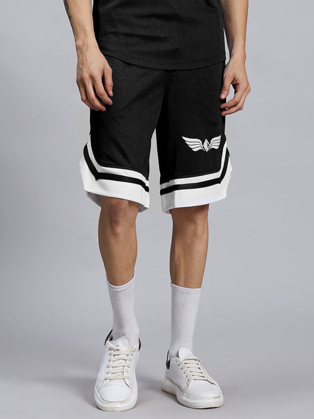 WD WINGS REGULAR FIT SHORTS (BLACK)