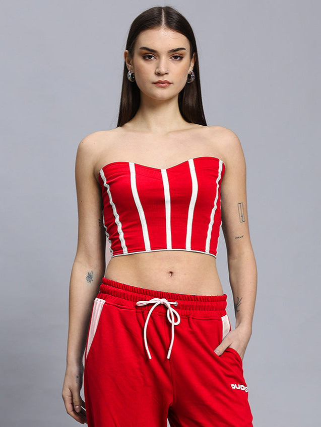 WOMEN'S LIVIANA COOL BANDEAU TOP (RED)