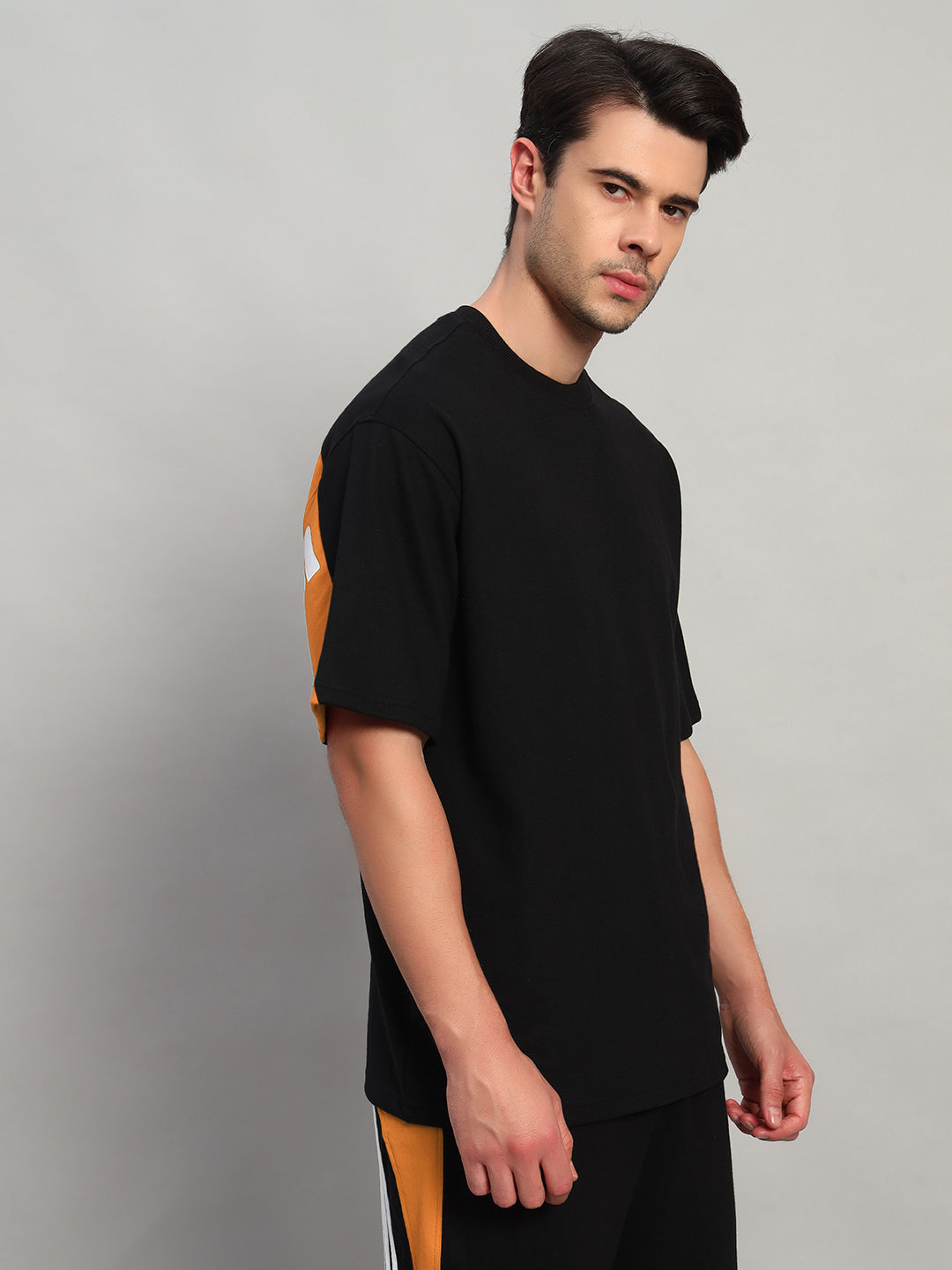 Titan Over-Sized T-Shirt (Black-Orange)
