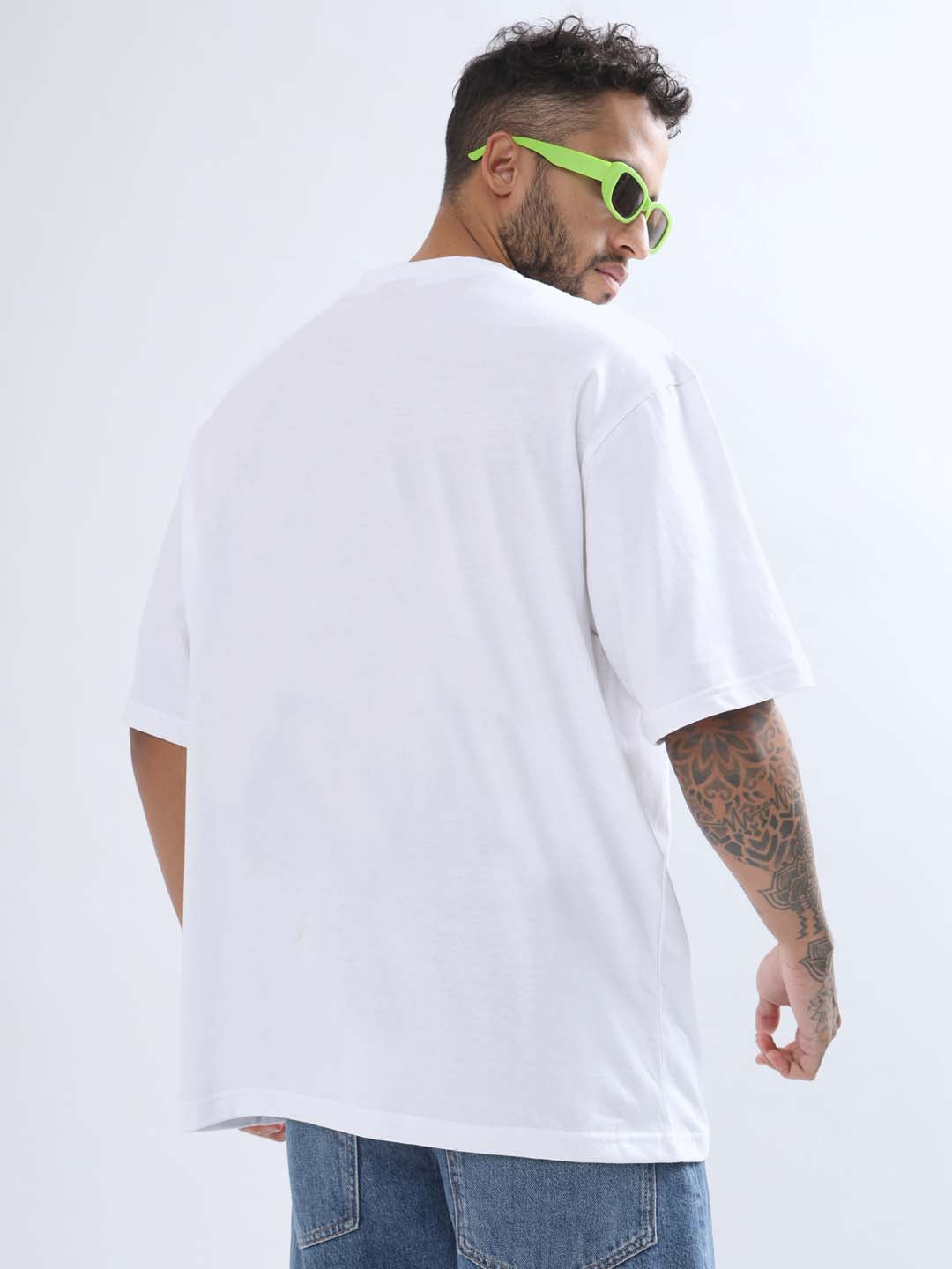 LET'S PLAY HOLI OVER-SIZED T-SHIRT (WHITE)