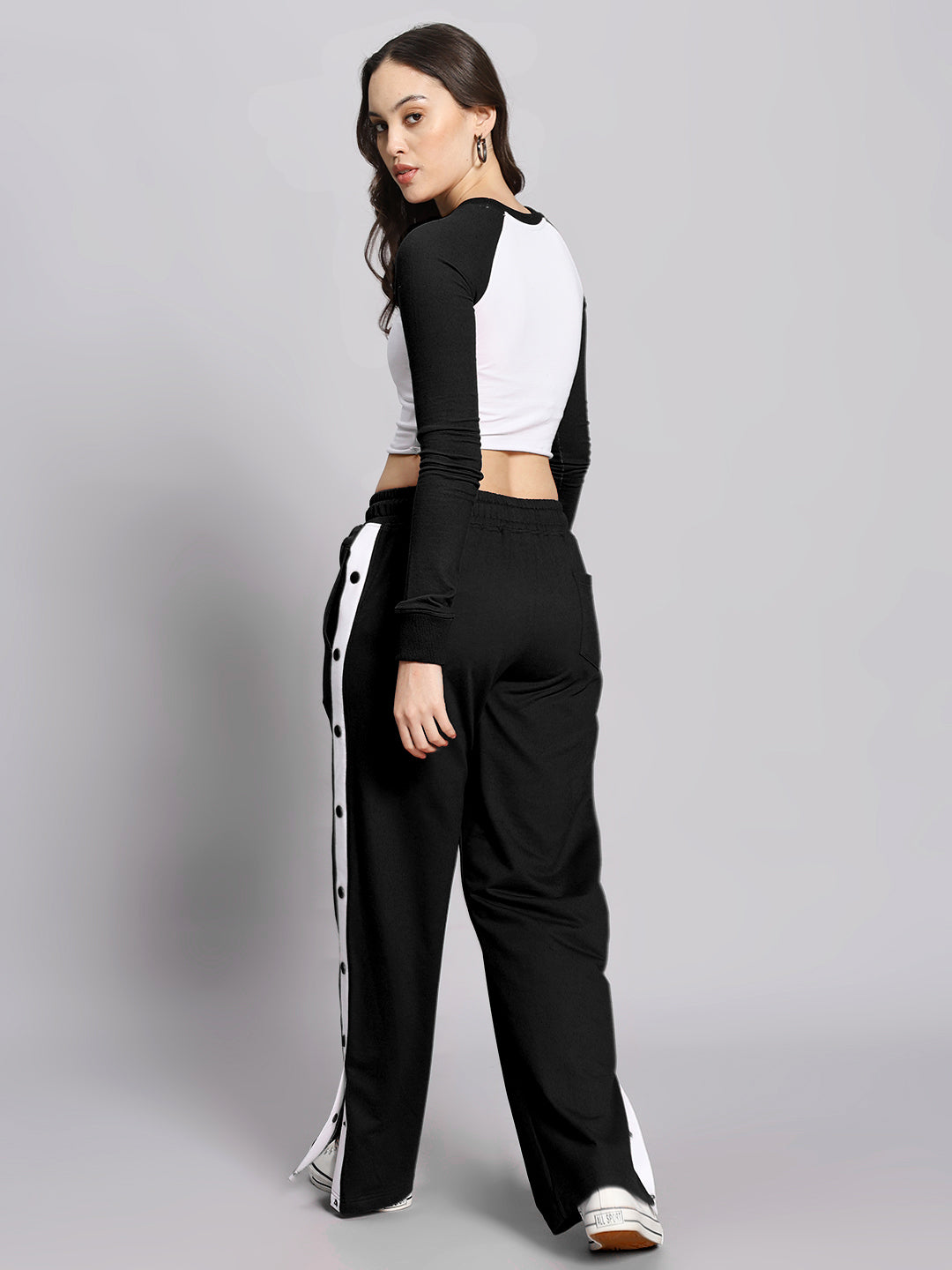 WOMEN'S EZEL CO-ORD SET (BLACK-WHITE)