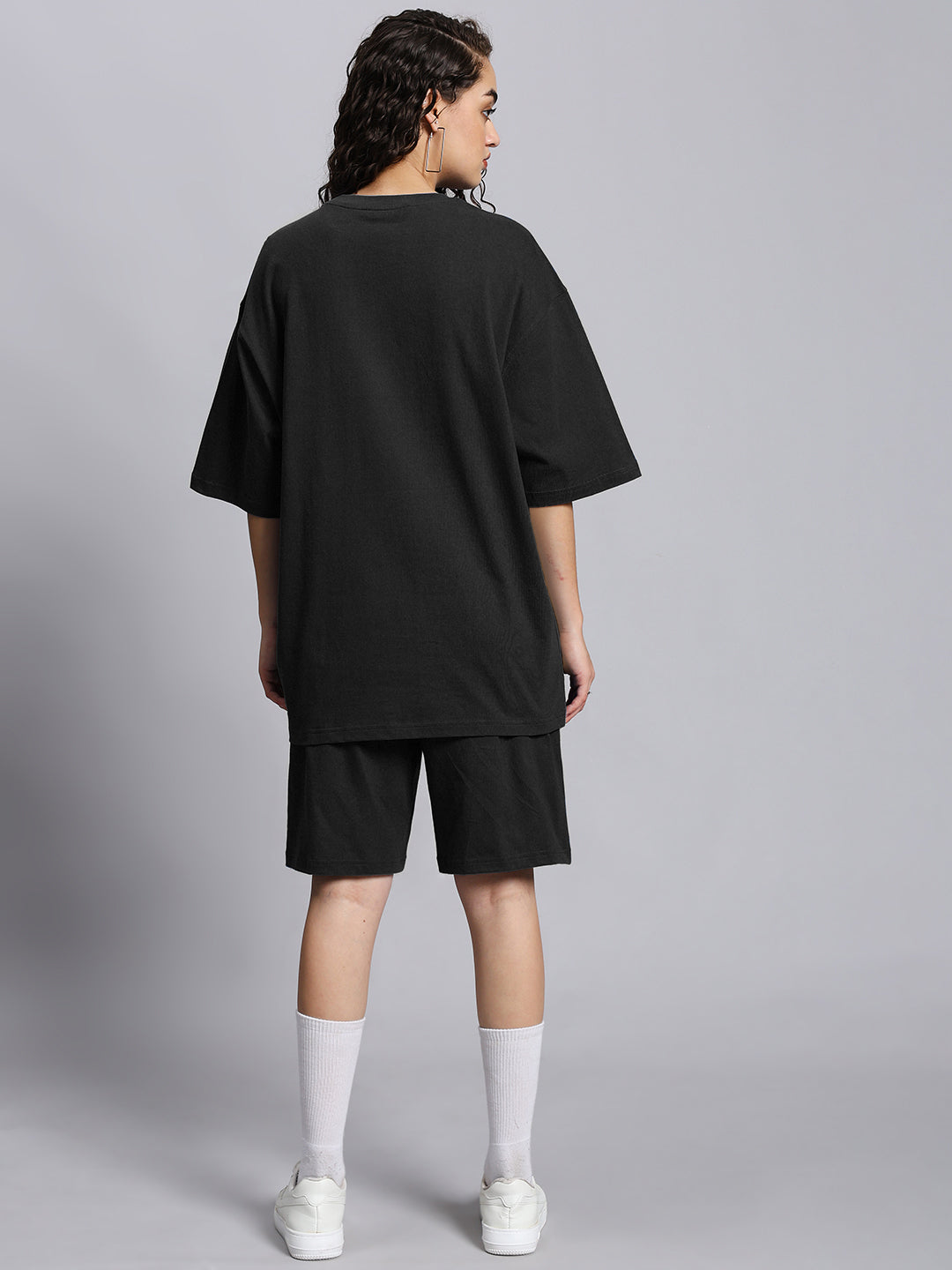 WOMEN'S OUTLOOK SUMMER CO-ORD SHORTS SET (BLACK)