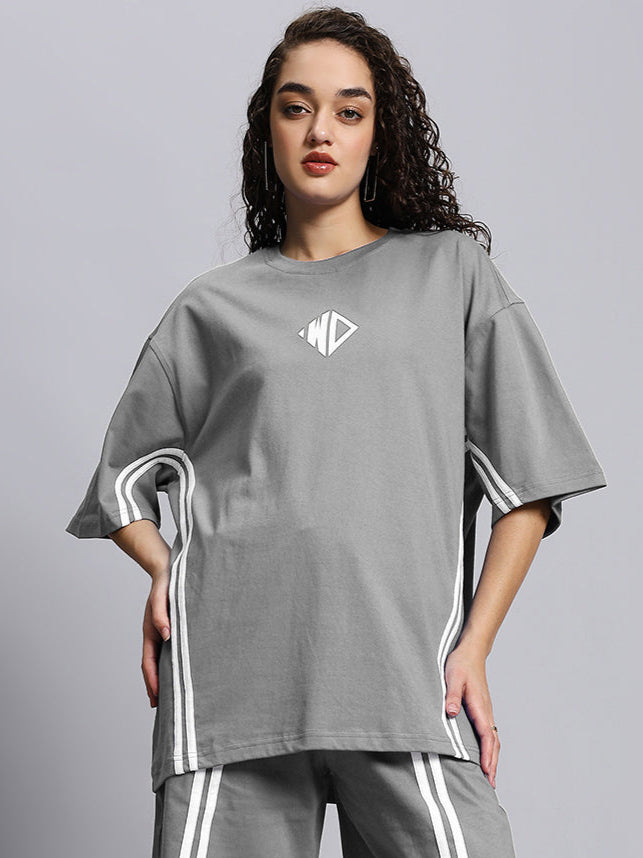 WOMEN'S OUTLOOK OVER-SIZED T-SHIRT (GREY)