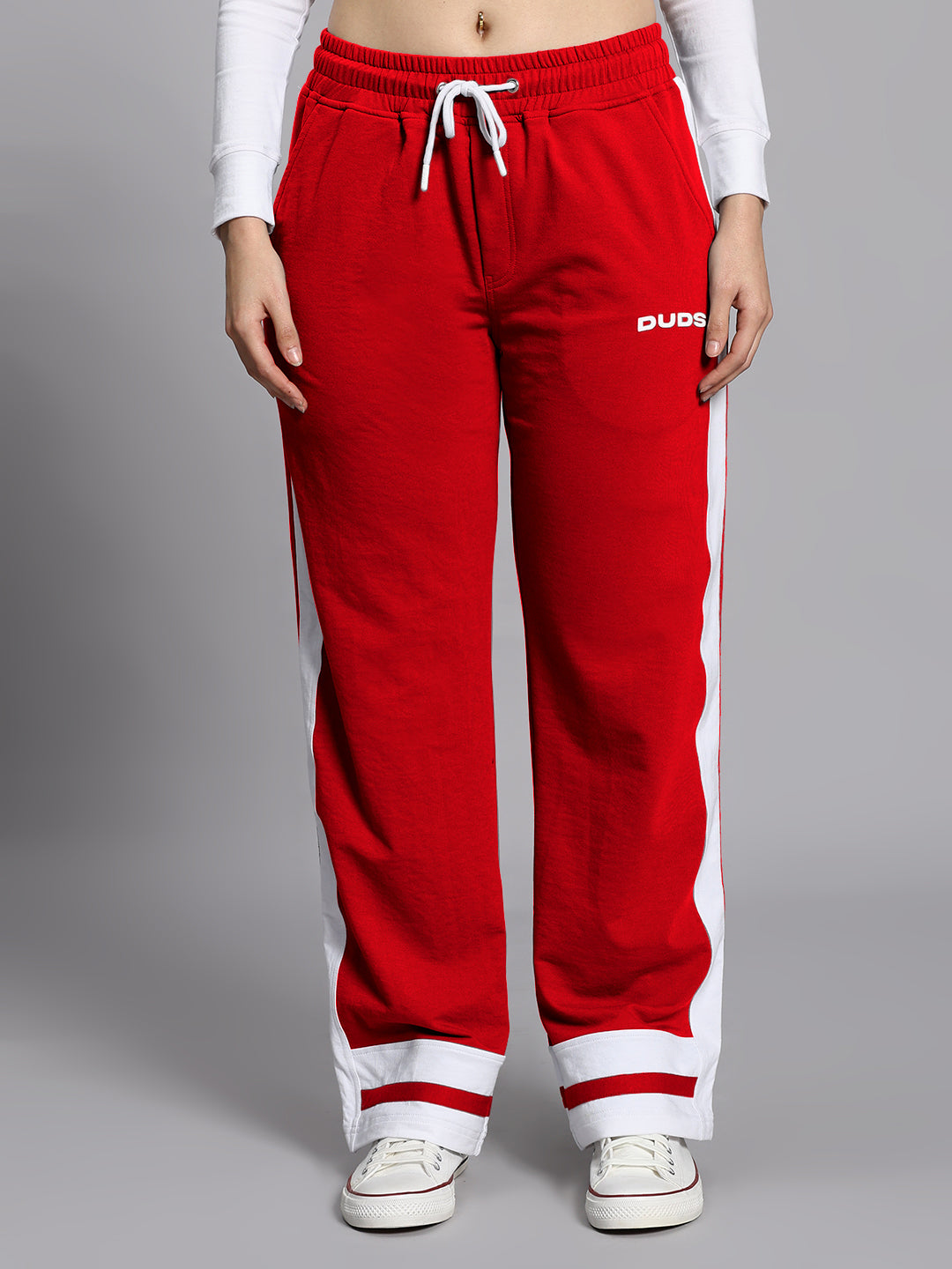 WOMEN'S RONNY SIDE STRIPE JOGGER (RED)