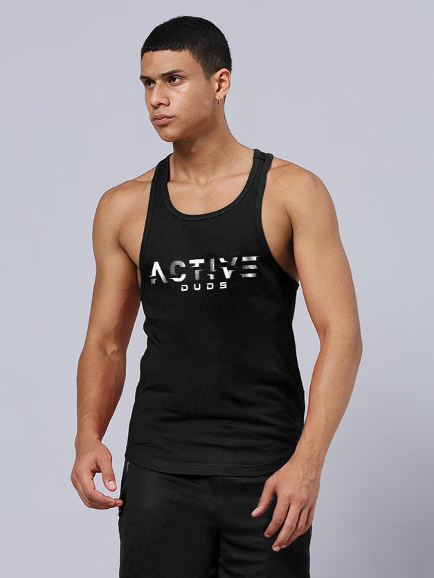 ACTIVE CROSS FIT GYM T-SHIRT (BLACK)