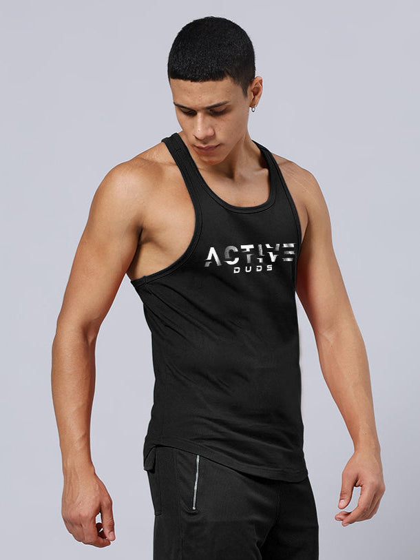 ACTIVE CROSS FIT GYM T-SHIRT (BLACK)