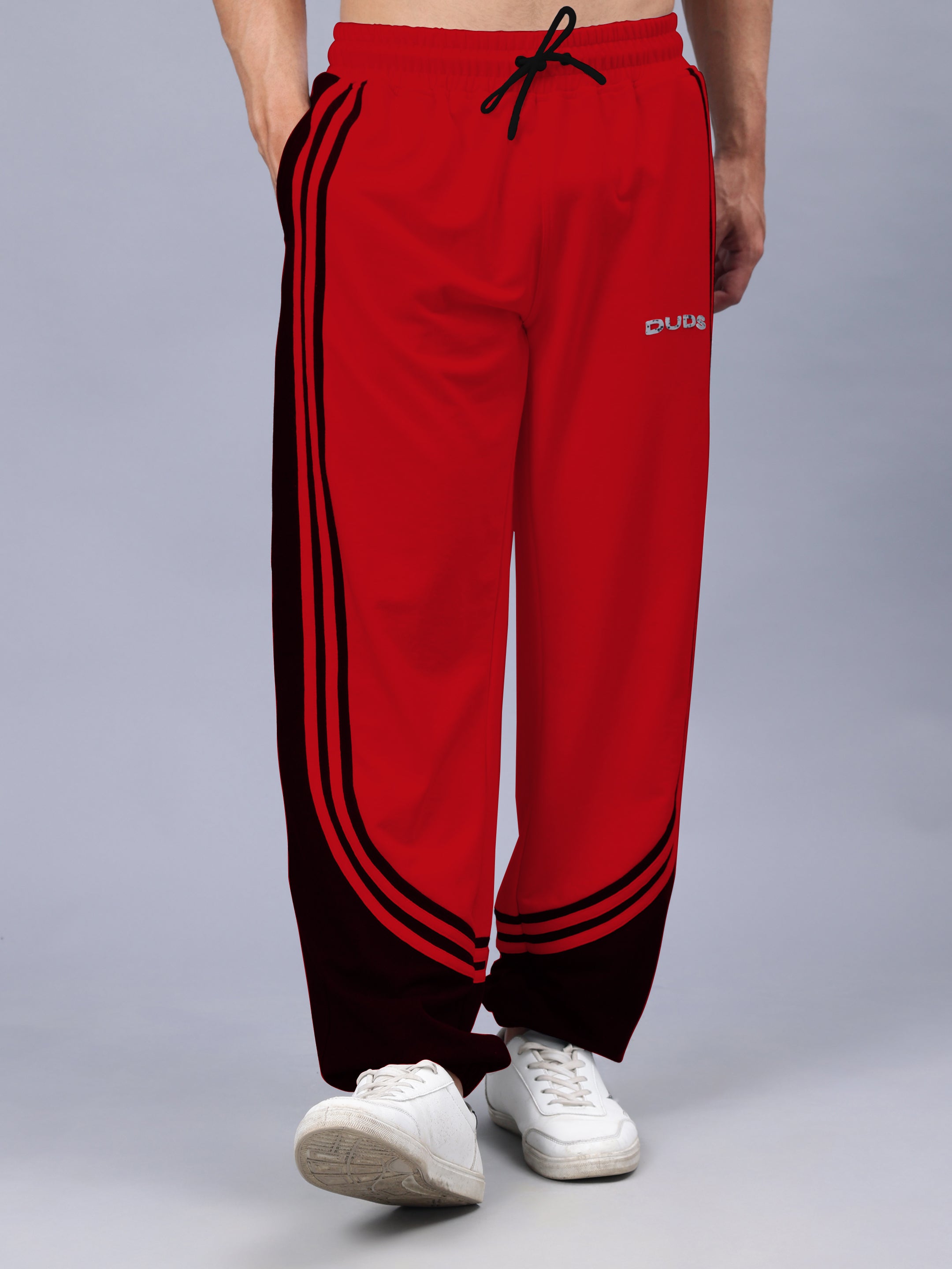 FRENZY CURVE CONTRAST JOGGERS (RED BLACK)