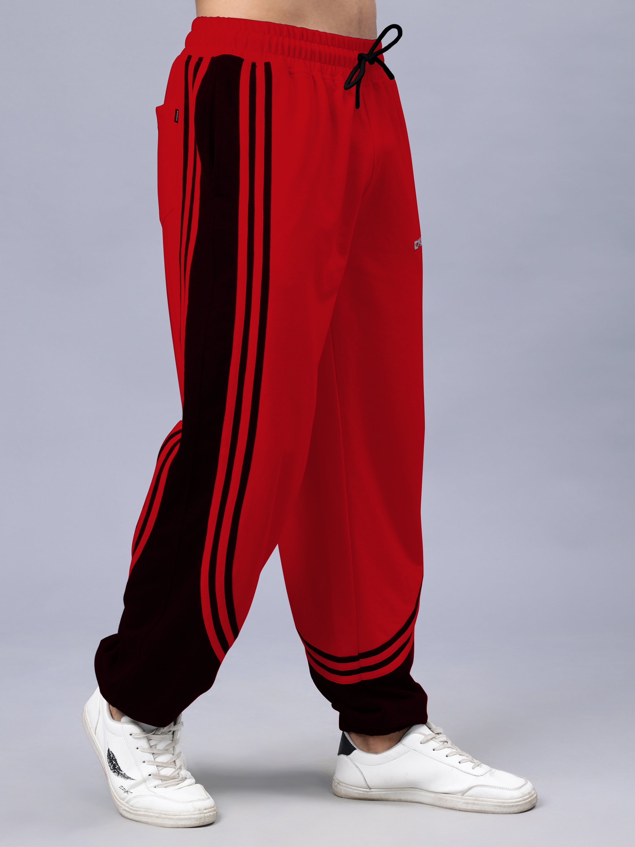 FRENZY CURVE CONTRAST JOGGERS (RED BLACK)