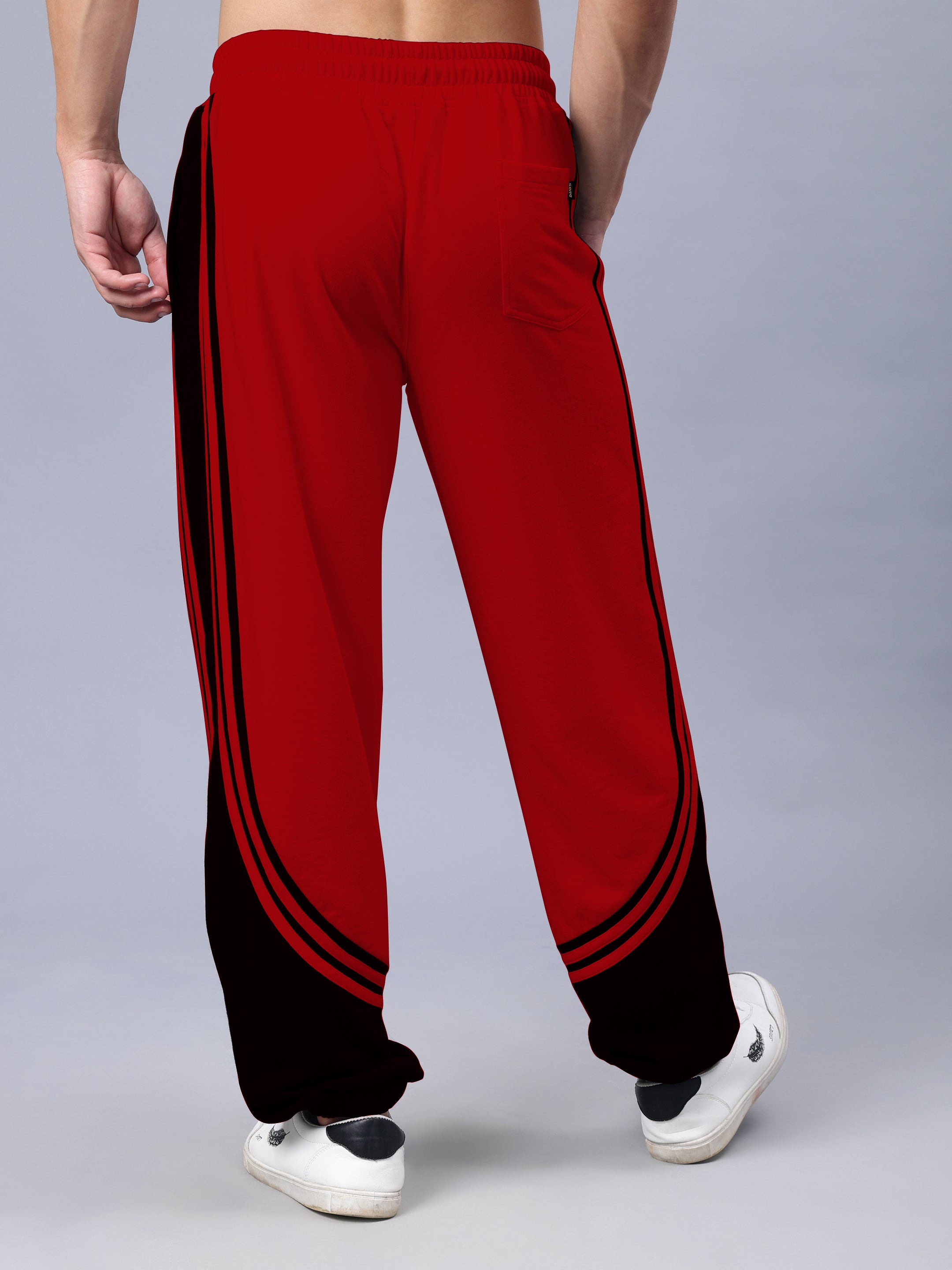 FRENZY CURVE CONTRAST JOGGERS (RED BLACK)