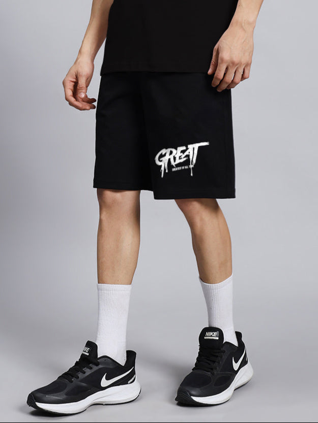 GREAT PRINTED SUMMER SHORTS (BLACK)