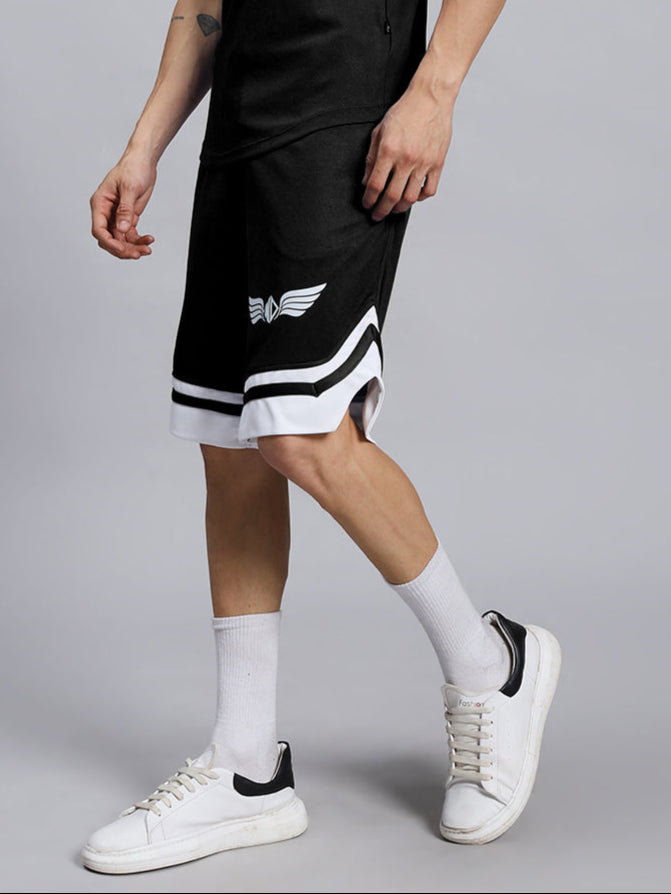 WD WINGS REGULAR FIT SHORTS (BLACK)