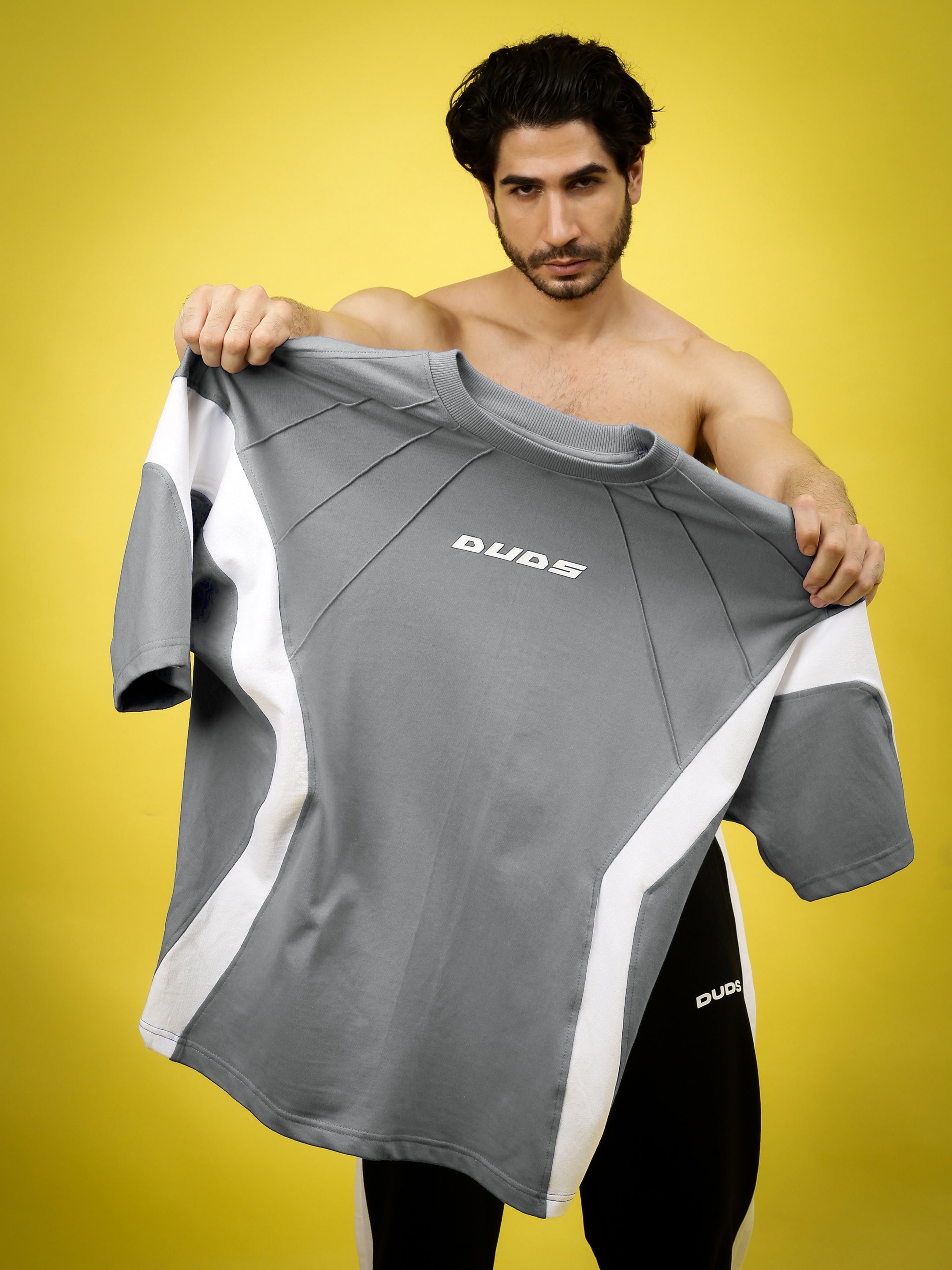 Wild Force Over-Sized T-Shirt (Grey-White)