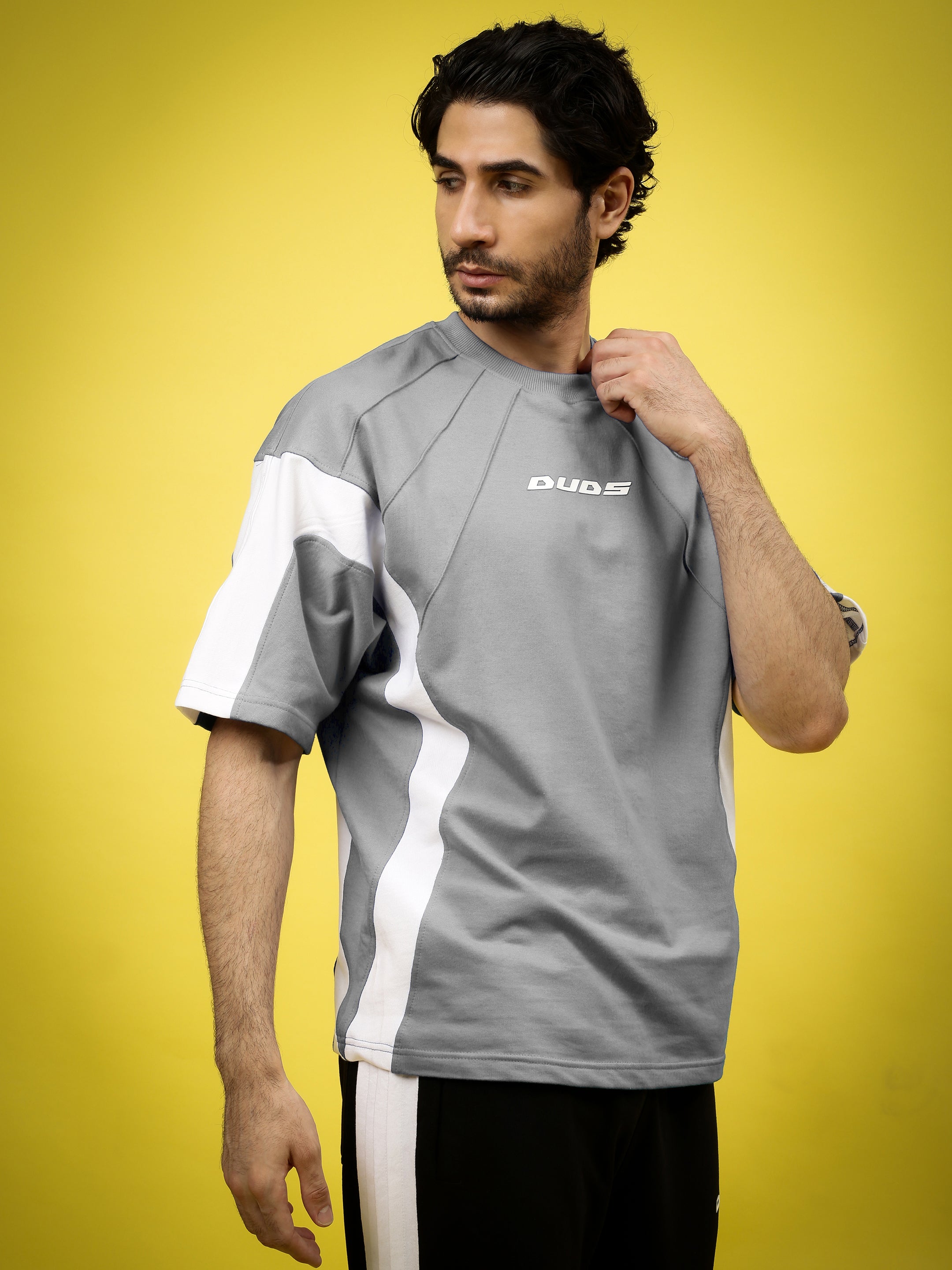 Wild Force Over-Sized T-Shirt (Grey-White)