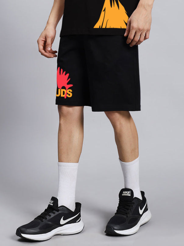 FUNNY CHICKEN SUMMER SHORTS (BLACK)