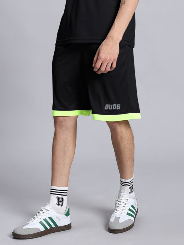 HOOKUP REFLECTOR REGULAR FIT SHORTS (BLACK)