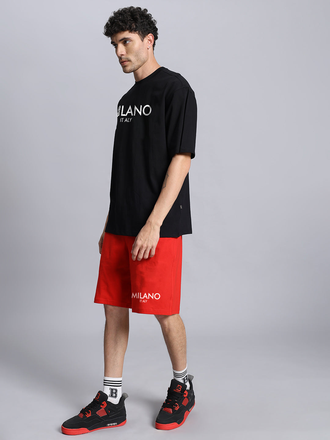 MILANO SUMMER CO-ORD SET (BLACK RED)