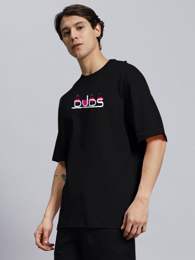 SQUID GAME PRINTED OVERSIZED T-SHIRT (BLACK)