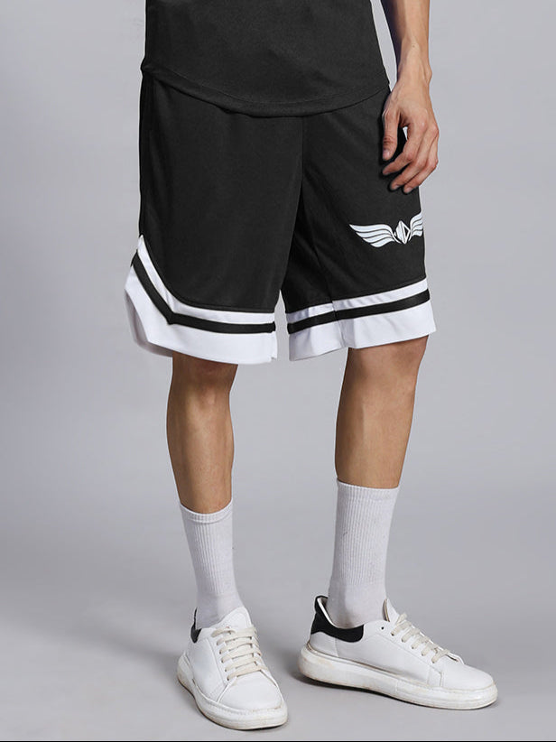 WD WINGS REGULAR FIT SHORTS (BLACK)
