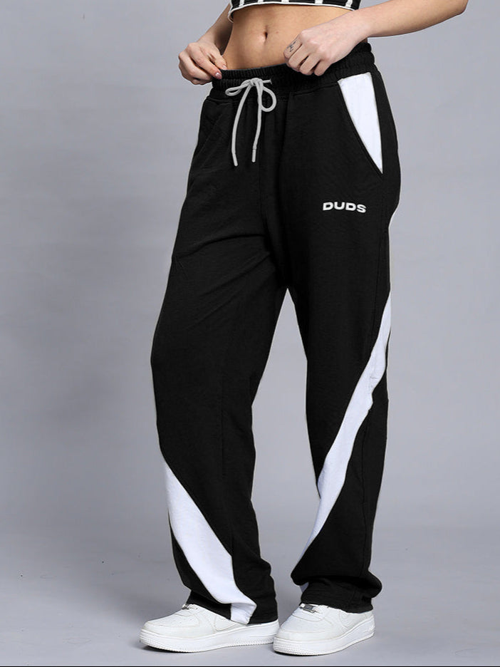WOMEN'S  CELESTINE COOL RELAXED FIT JOGGER (BLACK-WHITE)
