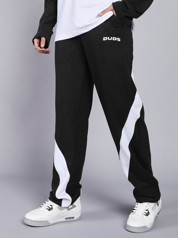 CELESTINE COOL RELAXED FIT JOGGER (BLACK WHITE)