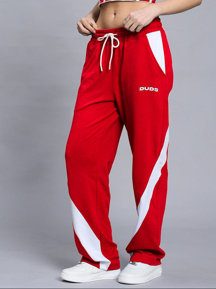 WOMEN'S CELESTINE COOL RELAXED FIT JOGGER (RED WHITE)