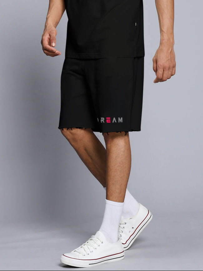 FANCY DREAM REGULAR FIT SHORTS (BLACK)